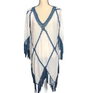 Jin Hua Crochet Beach Cover Up/Dress Size O/S. Fits to 3X